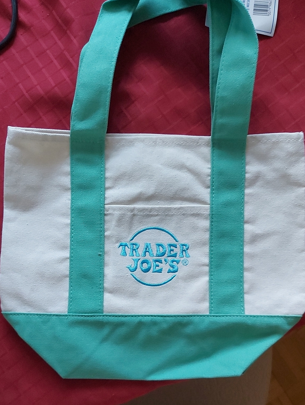 NWT Mini Green Trader Joe's Small Tote Bag
